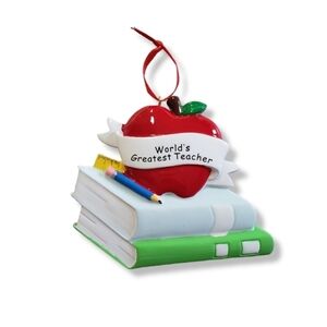 World's Best Teacher - Heavy Resin Ornament *new